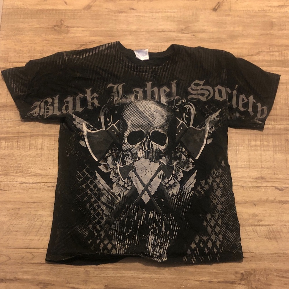 Black Label Society Kids Skull Graphic Tee - Black and Gray